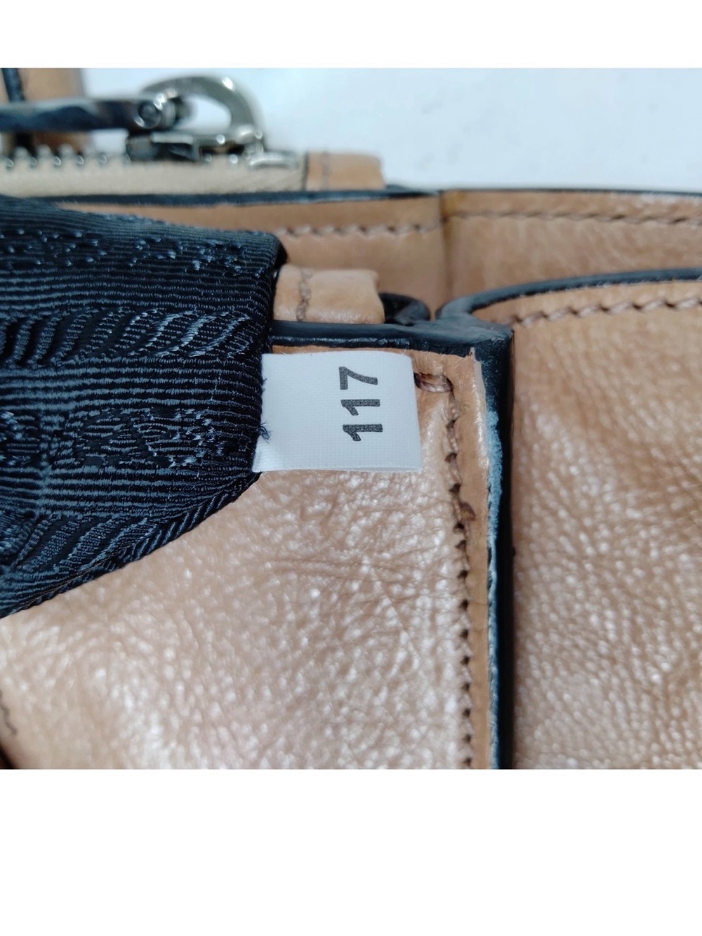 Prada Naturale Glace Calf Leather Twin Pocket Double Handle Tote - Picture 7 of 8